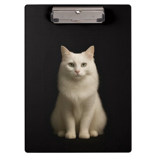 Prancheta Preta 4 Luxo, Gato Angora Turco (Frente)