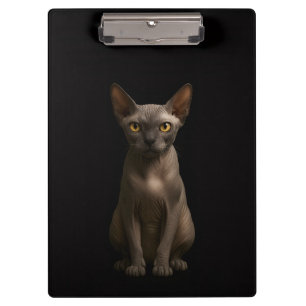 Prancheta Preta 4 Luxo, Gato Sphynx