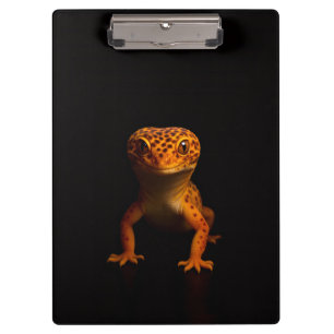 Prancheta Preta 4 Luxo, Lagarto Gecko Leopardo