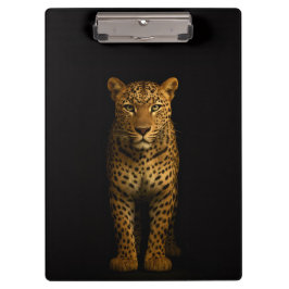Prancheta Preta 4 Luxo, Leopardo Majestoso
