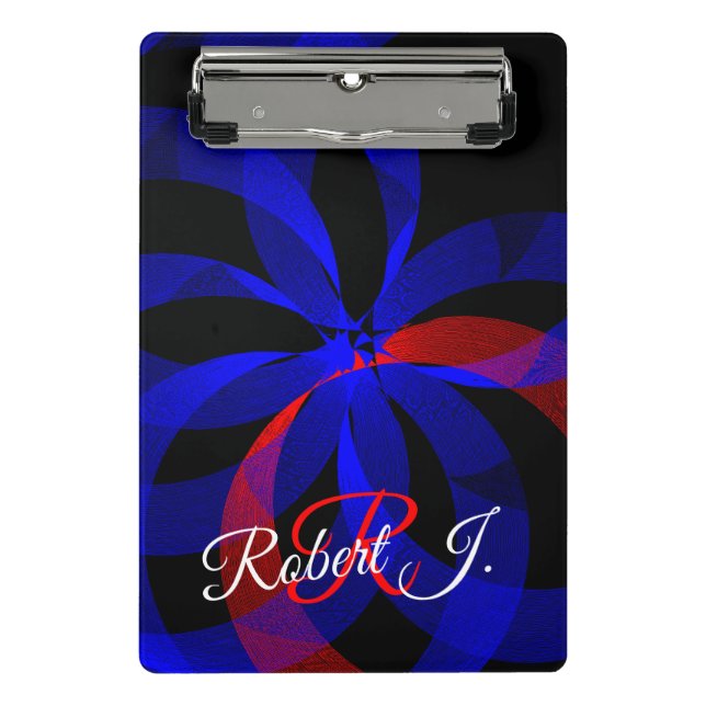 Prancheta Red Revolving Accent Geometric Mini Clipboard (Frente)