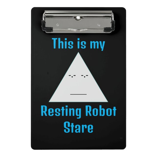 Prancheta Resting Robot Stare - Mini Área de Transferência (Frente)