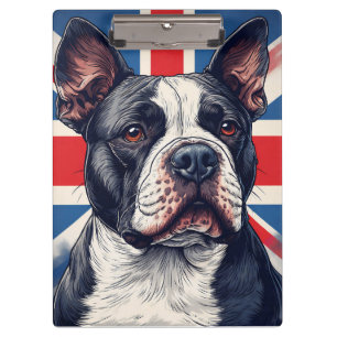 Prancheta Staffordshire Bull Terrier Union Jack