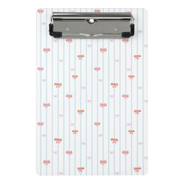 Prancheta Sweet Ribbon Stripe mini personalizada (Frente)