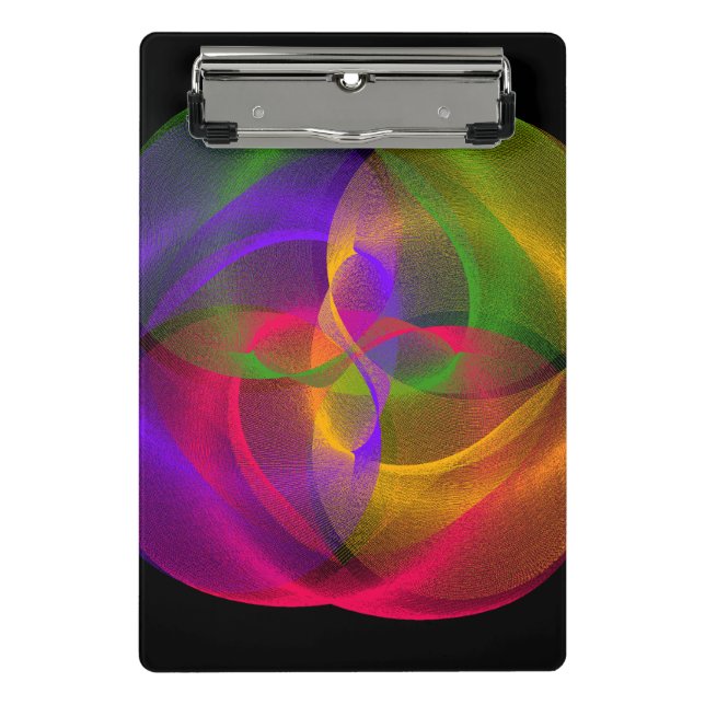 Prancheta Vibrant Glossy Finish Geometric Mini Clipboard (Frente)