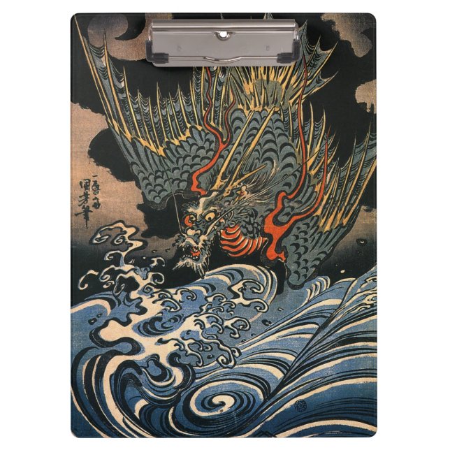 Pranchetas 海 龍, 国, Sea Dragon, Kuniyoshi, Ukiyo-e (Frente)