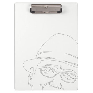PRANCHETAS 顔 黒ライン クリップボード
