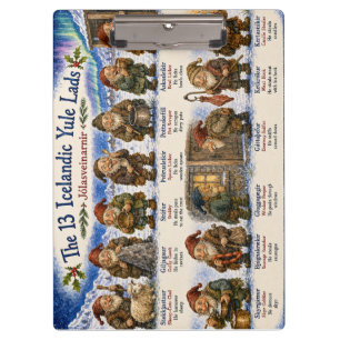 Pranchetas 13 Duendes de Natal islandeses Natal reykjavik