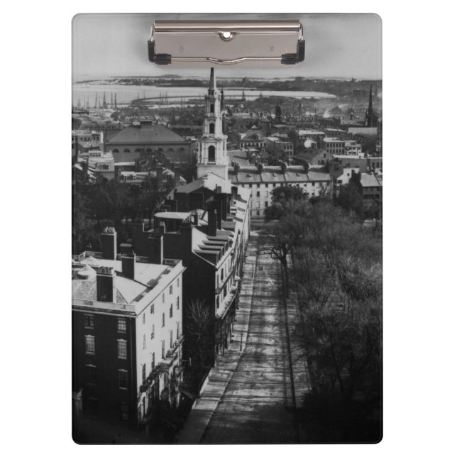 Pranchetas 1859:  Uma vista de Boston da casa do estado (Frente)
