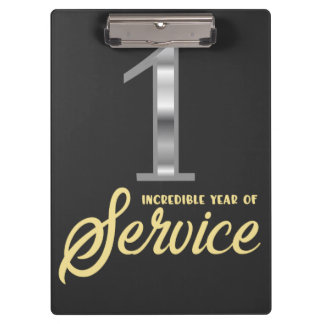 Pranchetas 1 ano de serviço 1 aniversário de funcionário da r