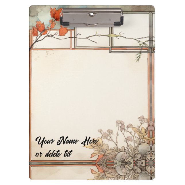 Pranchetas 3 pontos escrevendo flores silvestres e flores ver (Frente)