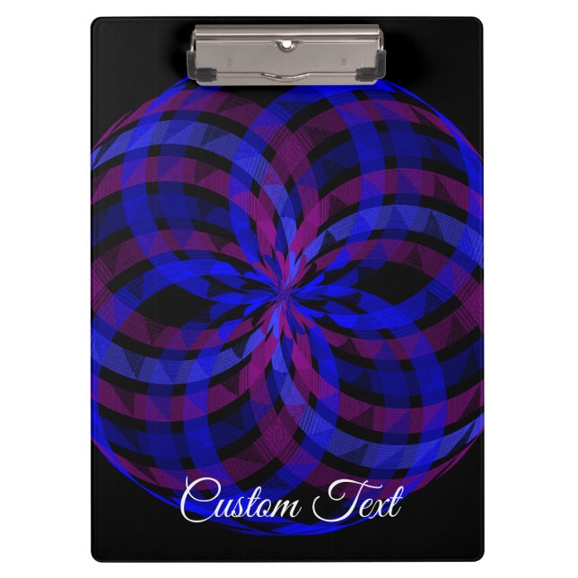 Pranchetas 3D Center Flower Petal Geometric Clipboard (Frente)