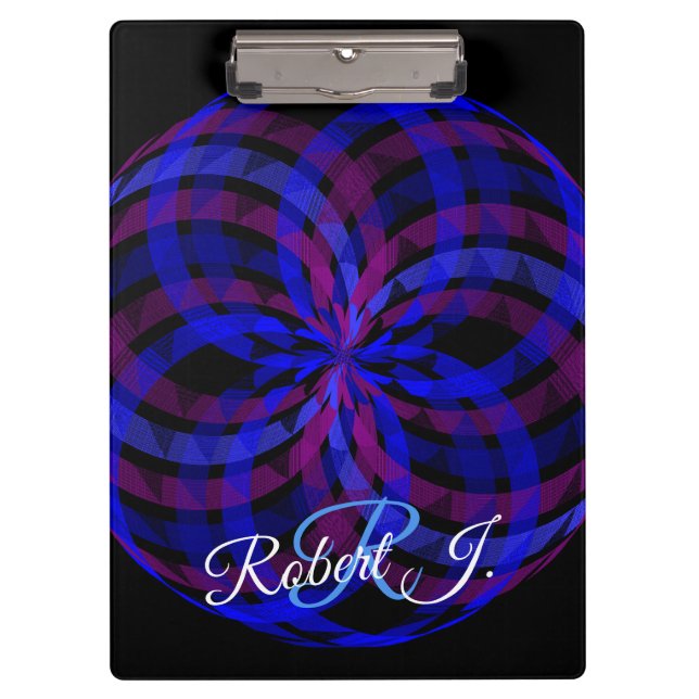 Pranchetas 3D Center Flower Petal Geometric Clipboard (Frente)