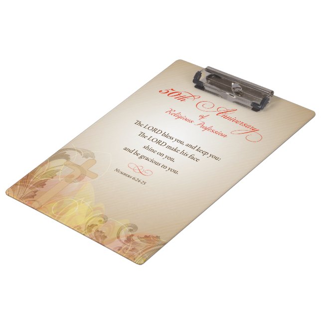 Pranchetas 50º Aniversário da Profissão Religiosa, freira (Inclinado)