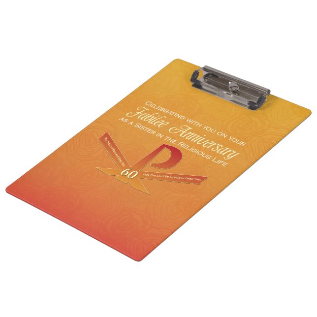 Pranchetas 60º aniversário do Jubileu Nun Pax Cross, Orange (Inclinado)