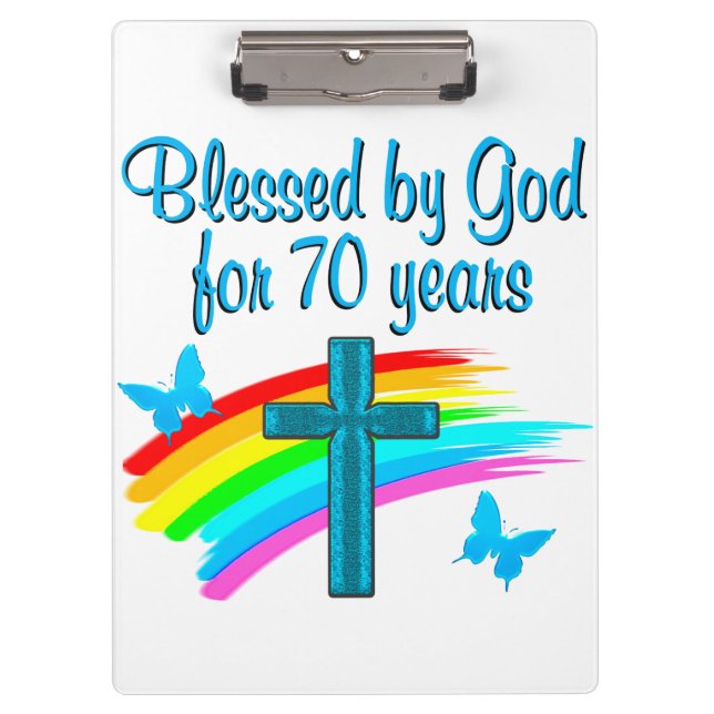 PRANCHETAS 70 CHRISTIAN BIRTHDAY CROSS E RAINBOWS (Frente)