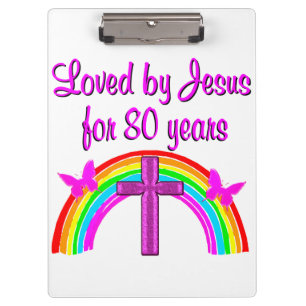 PRANCHETAS 80 CHRISTIAN BIRTHDAY RAINBOW DESIGN
