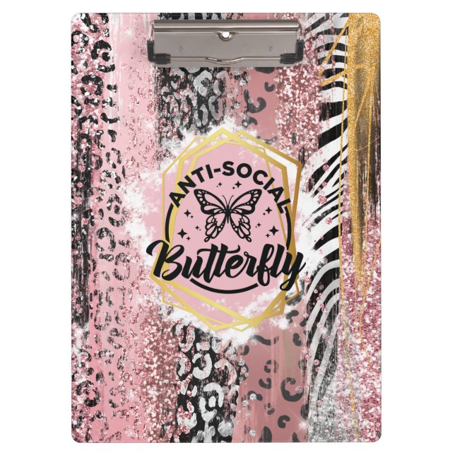 Pranchetas A Área de Transferência Anti-Social Butterfly (Frente)