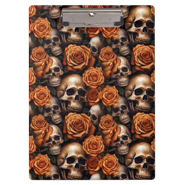 Pranchetas A Design 9 da Série Skull e Rosa (Frente)