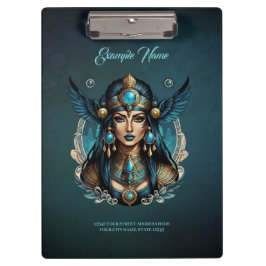 Pranchetas A deusa egípcia está em cor azul