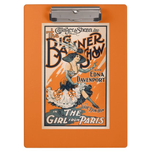 Pranchetas A mostra grande da bandeira "a menina de Paris " (Frente)