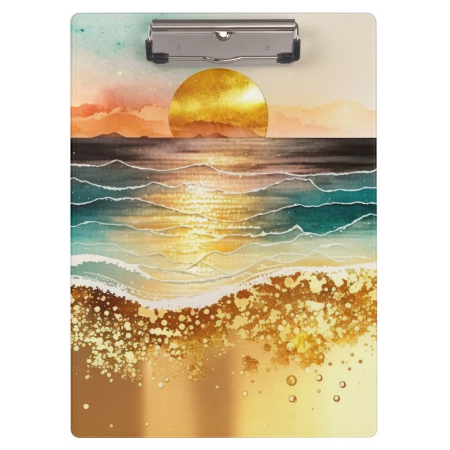 Pranchetas A Série Praia Aquarela Design 3 (Frente)