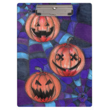 Abajur de Halloween de Abóboras Aranha Teia em Acr