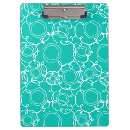 Pranchetas Abstract Floral Matrix (Teal) Fine Art