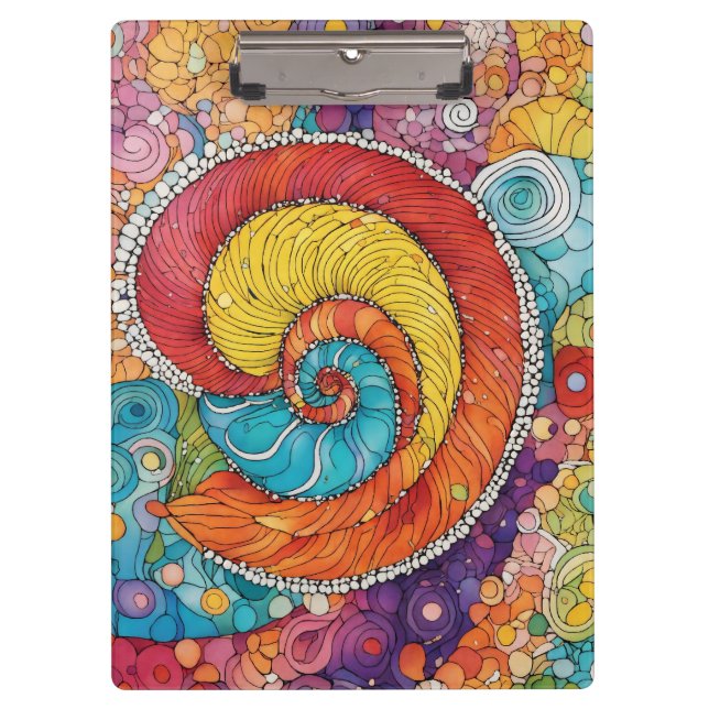 Pranchetas Abstraktes Schnecken Muster, multicolor (Frente)