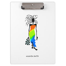 Pranchetas Abstrato African Art, Elegante Moda Lady