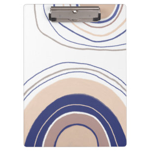 Pranchetas Abstrato Boho Arches - Azul e bege