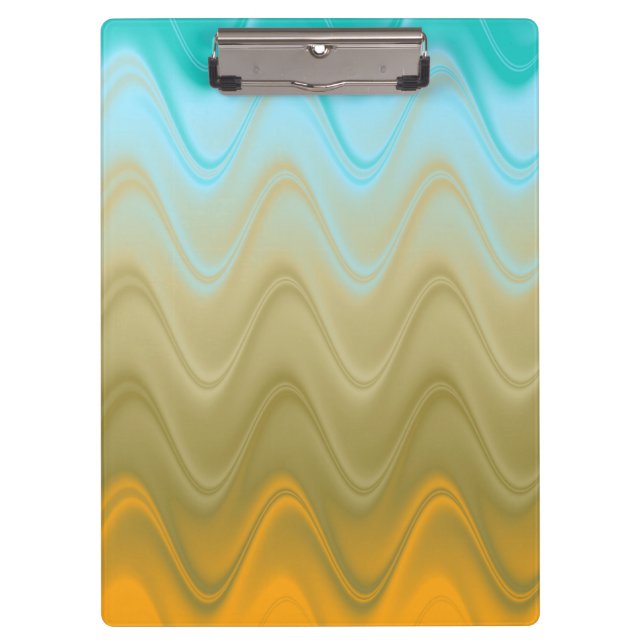 Pranchetas Abstrato de cor azul-acastanhada laranja verde (Frente)