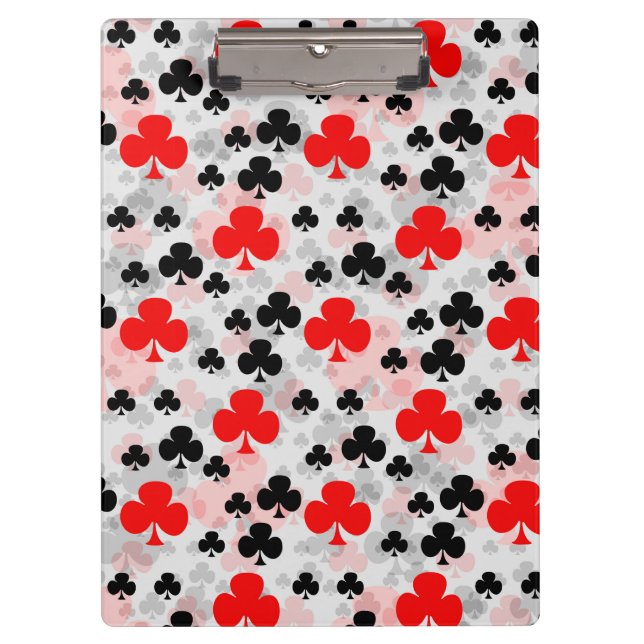 Pranchetas Abstrato do Red Black Clover Club - Padrão Design (Frente)