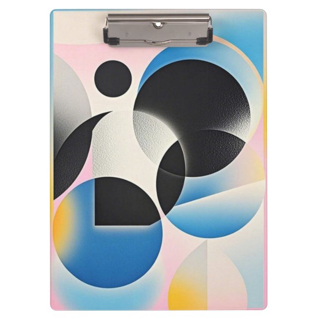 Pranchetas Abstrato geométrica vibrante e branca (Frente)