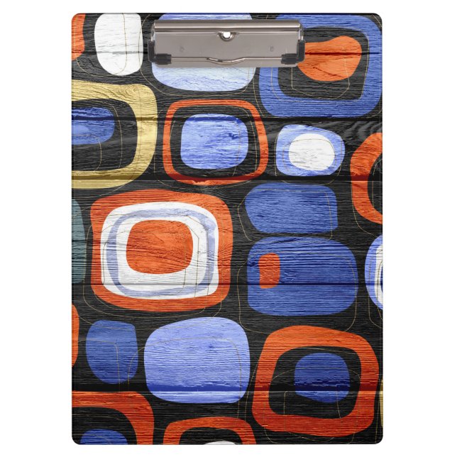 Pranchetas Abstrato moderno de aspecto da madeira de pastel (Frente)