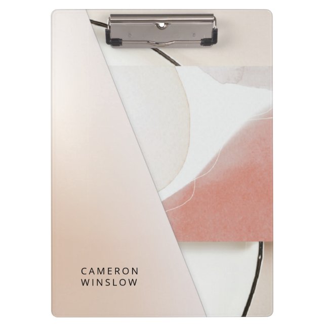 Pranchetas Abstrato Neutro de Tons da Terra (Frente)