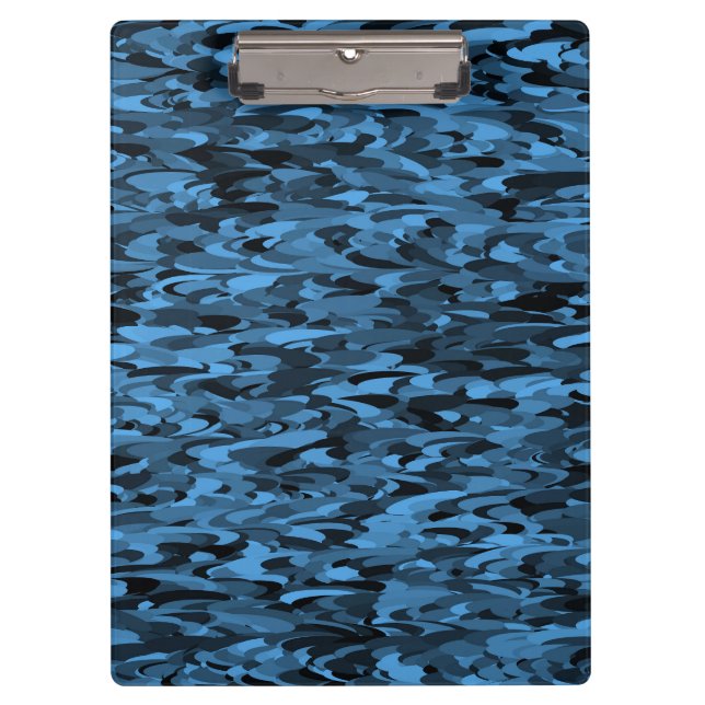 Pranchetas Abstrato - Padrão Azul Preto (Frente)