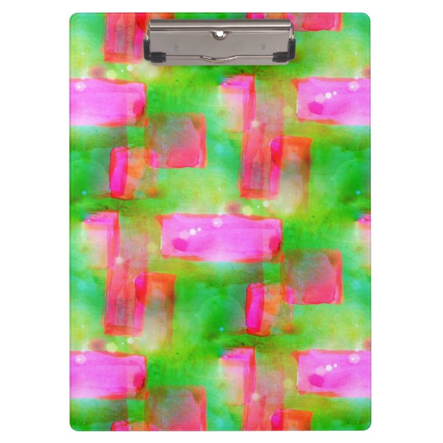 Pranchetas Abstrato pintado amarelo, rosa da luz solar (Frente)