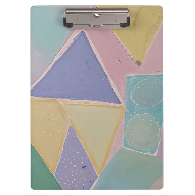 Pranchetas Abstratos Serenos: Um Sonho Pastel (Frente)