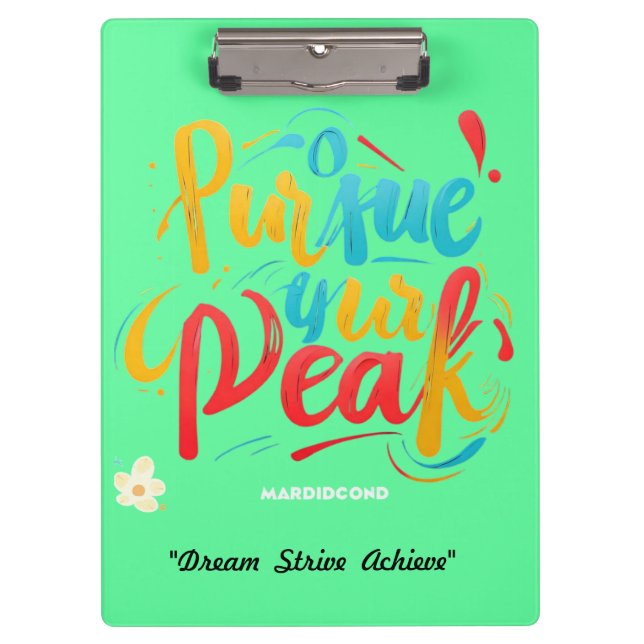 Pranchetas "Acima das suas metas" (Frente)