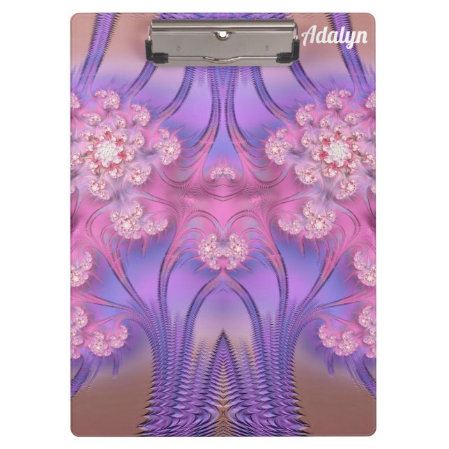 Pranchetas ADALYN ~ PASTEL 3D! Placa de Clipe Rosa, Mauve GLO (Frente)