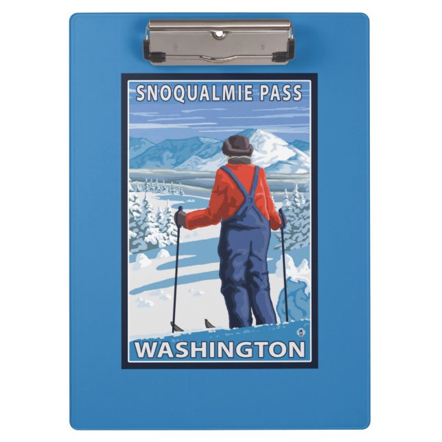 Pranchetas Admiração do esquiador - passagem de Snoqualmie, (Frente)