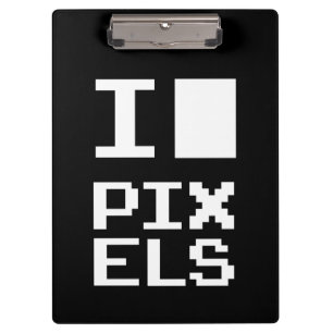 Pranchetas Adoro Pixels, design de geek, arte de pixel