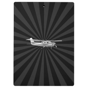 Pranchetas Aeronave Cessna Silhouette Voando Black Burst