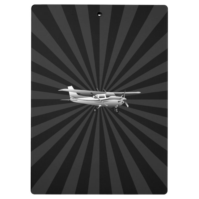 Pranchetas Aeronave Cessna Silhouette Voando Black Burst (Verso)