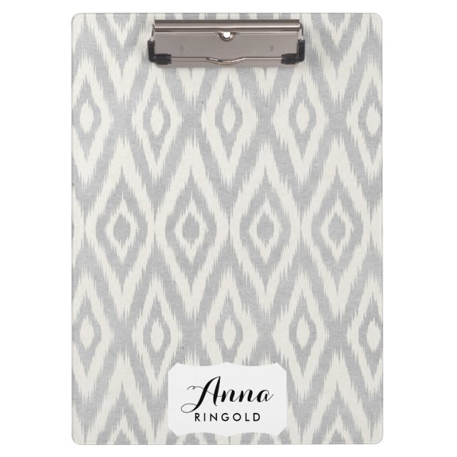 Pranchetas Aguarela Pastel asteca cinzenta Ikat brandamente (Frente)