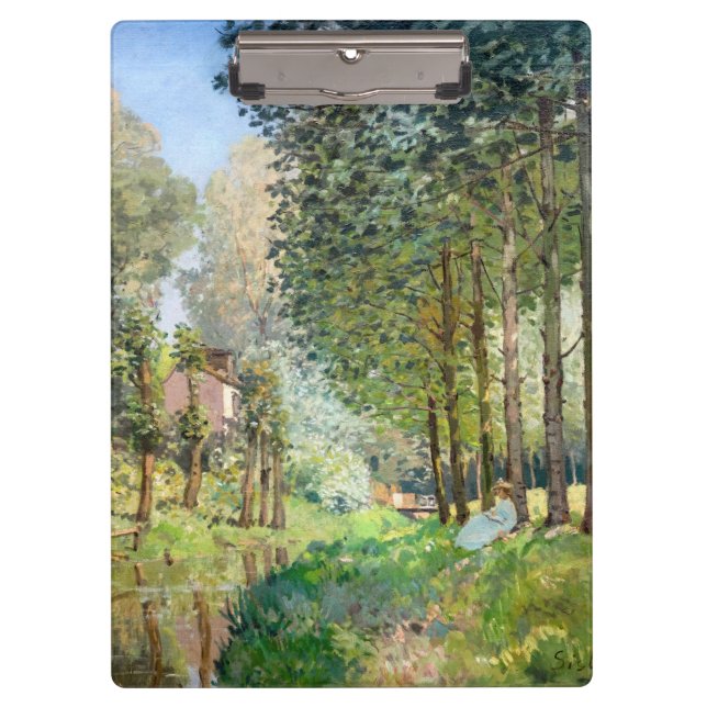 Pranchetas Alfred Sisley - Descanse ao longo da Corrente (Frente)