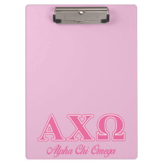 Pranchetas Alphi Chi Omega Letras Rosa