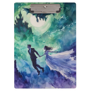 Pranchetas Amantes Voantes - Pintura Por Aquarela
