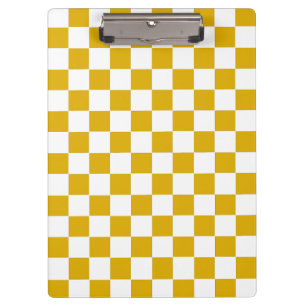 Pranchetas Amarelo mostarda xadrez e Branco